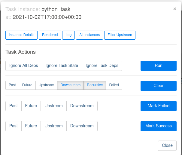 your airflow python task log to check output of program